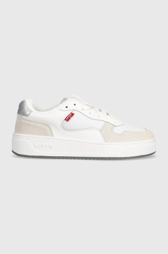 Sneakers boty Levi's GLIDE S přírodní kůže bílá 235201.51
