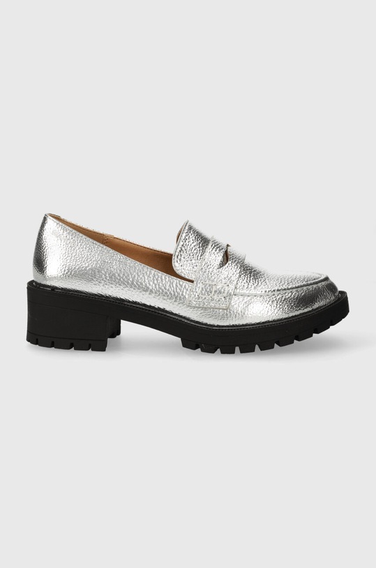 Bianco mokasyny BIAPEARL imitacja skóry licowej srebrny 11250962