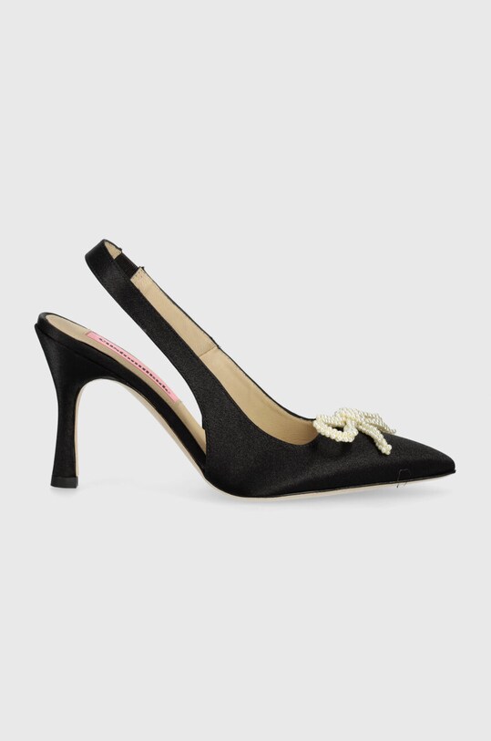 Custommade pantofi cu toc Ayanna Satin Pearl 000402096.993 negru SS24