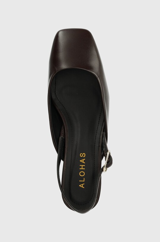 Alohas pantofi de piele Lindy maro S100126.01