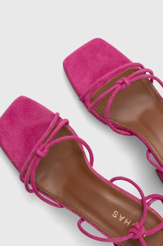 Alohas sandale din piele intoarsa Paloma roz S00083.20
