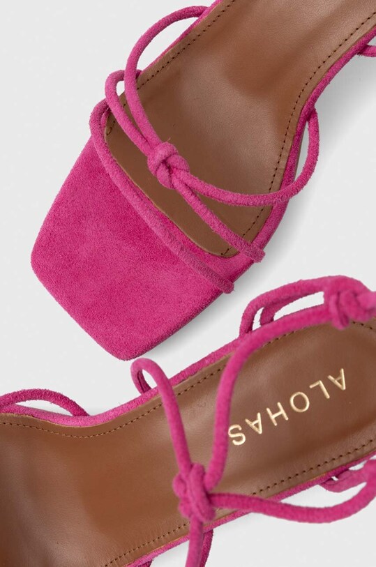 Alohas sandale din piele intoarsa Paloma S00083.20 roz