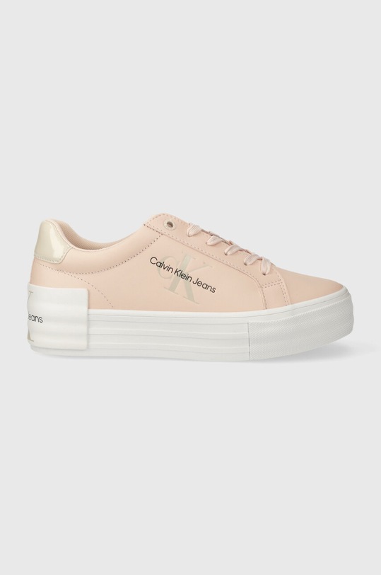Calvin Klein Jeans sneakersy BOLD VULC FLATF LOW LACE LTH ML syntetyczny różowy YW0YW01294
