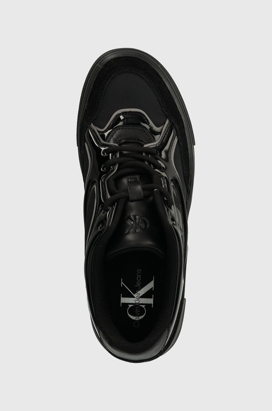 Calvin Klein Jeans sportcipő BOLD VULC FLATF LACE MIX MG LUM fekete YW0YW01295
