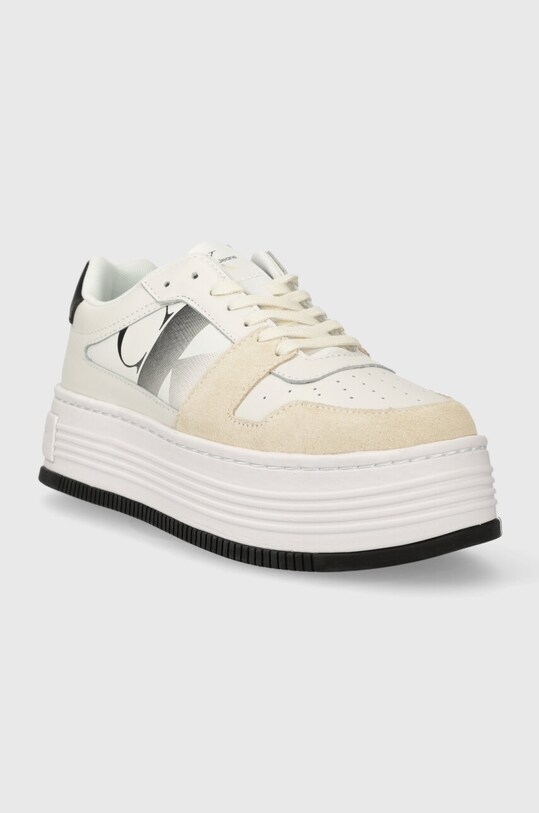 Tenisky Calvin Klein Jeans BOLD FLATF LOW LACE MIX NBS SAT YW0YW01308 biela SS24