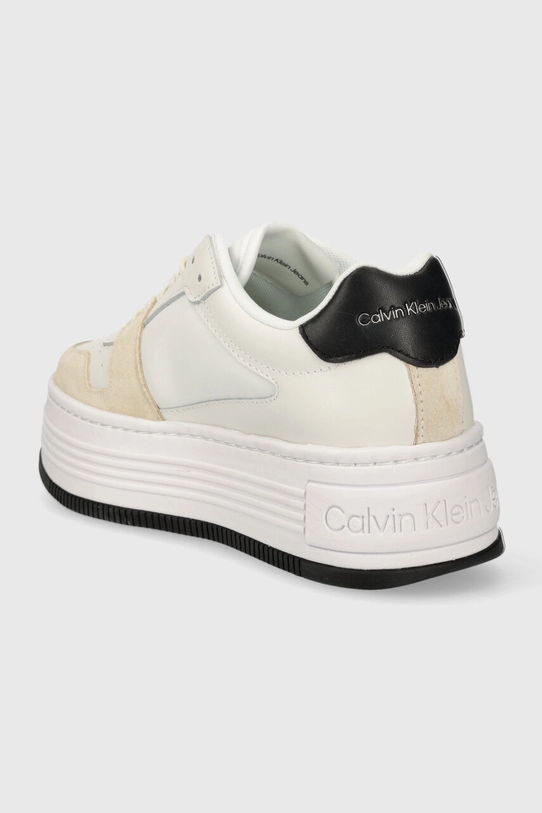 Obuwie Calvin Klein Jeans sneakersy BOLD FLATF LOW LACE MIX NBS SAT YW0YW01308 biały