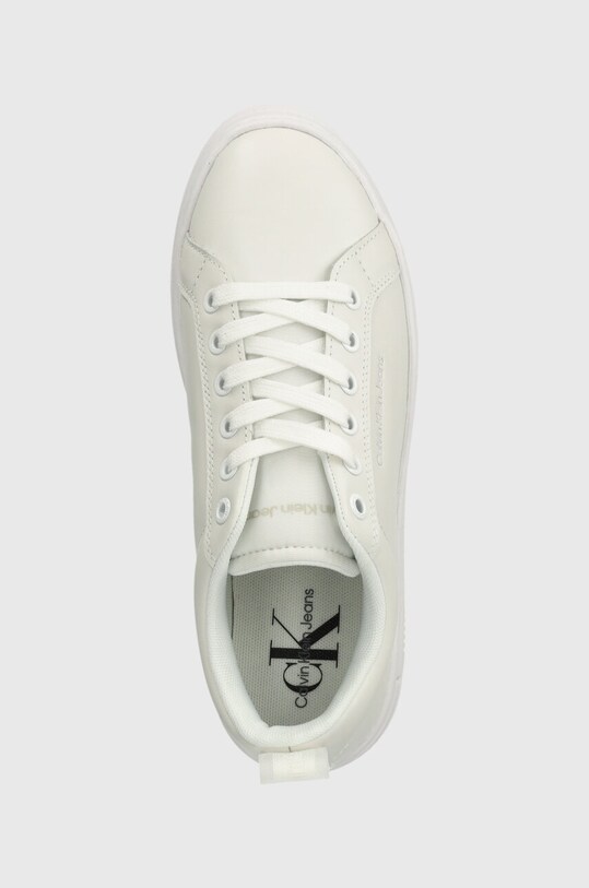 Шкіряні кросівки Calvin Klein Jeans BOLD FLATF LOW LACEUP LTH IN LUM білий YW0YW01309