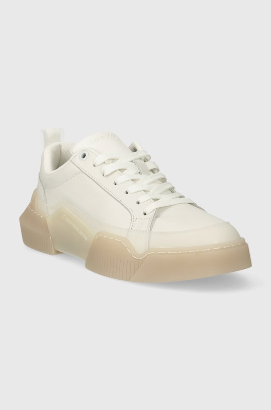 Calvin Klein Jeans bőr sportcipő CHUNKY CUPSOLE 2.0 LTH IN LUM YW0YW01313 fehér SS24