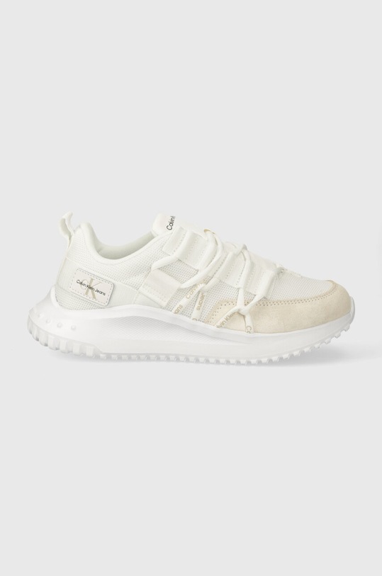 Кроссовки Calvin Klein Jeans EVA RUNNER LOW LACE MIX ML FAD замш белый YW0YW01319
