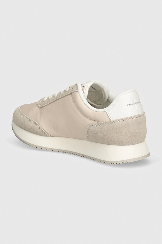 Boty Sneakers boty Calvin Klein Jeans RETRO RUNNER LOW LACE NY ML YW0YW01326 béžová