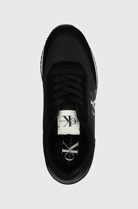 Sneakers boty Calvin Klein Jeans RETRO RUNNER LOW LACE NY ML černá YW0YW01326