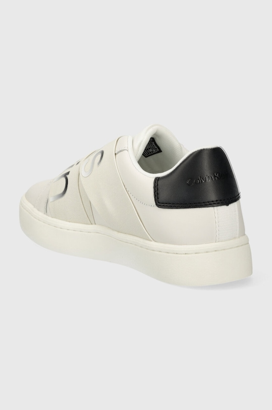 Obuwie Calvin Klein Jeans sneakersy skórzane CLASSIC CUPSOLE ELAST LTH YW0YW01443 biały
