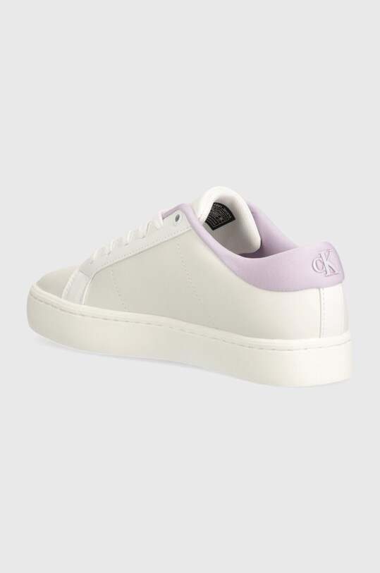 Scarpe Calvin Klein Jeans sneakers in pelle CLASSIC CUPSOLE LOWLACEUP LTH WN YW0YW01444 bianco