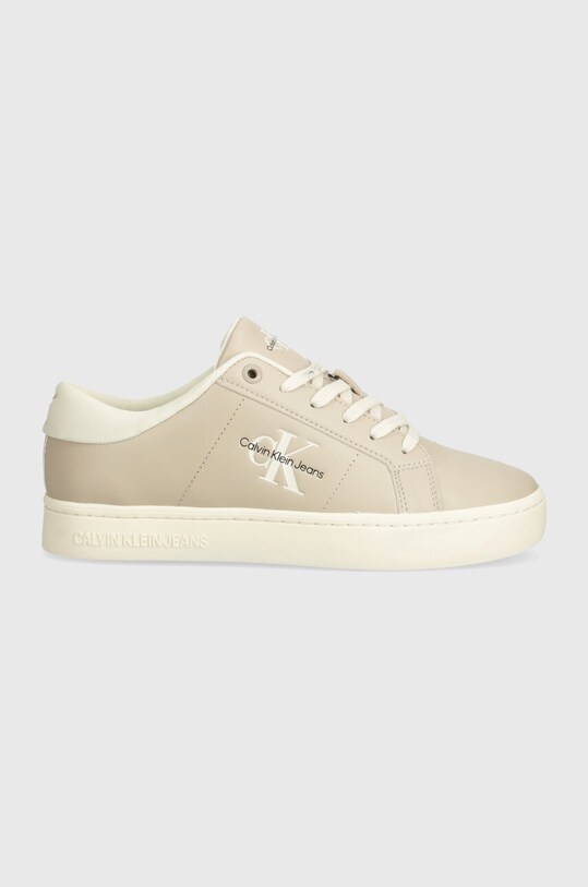 Calvin Klein Jeans sneakersy skórzane CLASSIC CUPSOLE LOWLACEUP LTH WN YW0YW01444 beżowy AW24