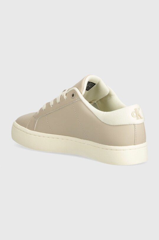 Obuwie Calvin Klein Jeans sneakersy skórzane CLASSIC CUPSOLE LOWLACEUP LTH WN YW0YW01444 beżowy