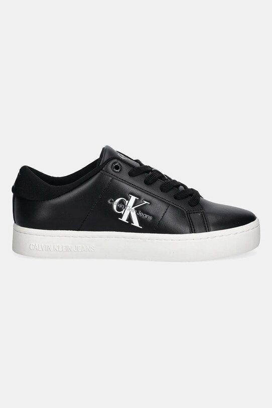 Kožené sneakers boty Calvin Klein Jeans CLASSIC CUPSOLE LOWLACEUP LTH WN YW0YW01444 černá AW24