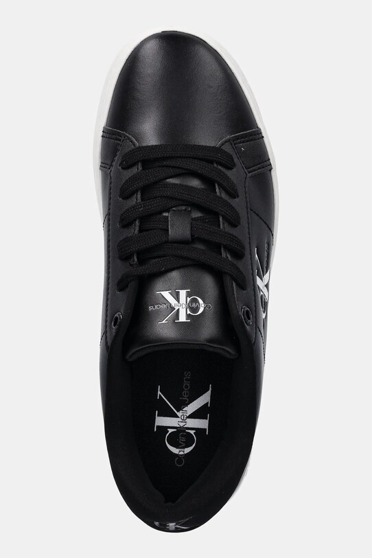 Kožené sneakers boty Calvin Klein Jeans CLASSIC CUPSOLE LOWLACEUP LTH WN černá YW0YW01444