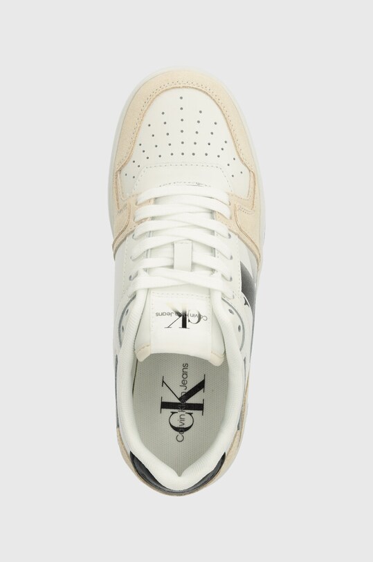 Calvin Klein Jeans sneakersy BASKET CUPSOLE LACE MIX NBS SAT biały YW0YW01446