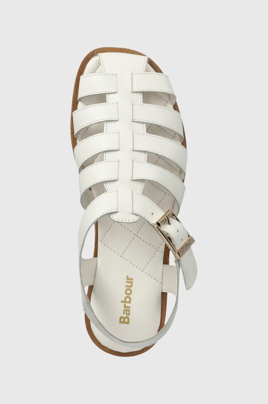 Barbour sandały skórzane Macy biały LFO0683WH12