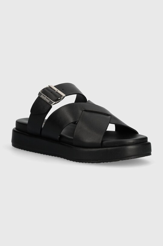 Barbour slapi de piele Annalise platformă negru LFO0686BK11