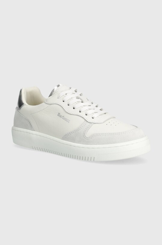 Barbour sneakers din piele Celeste piele întoarsă alb LFO0691WH52