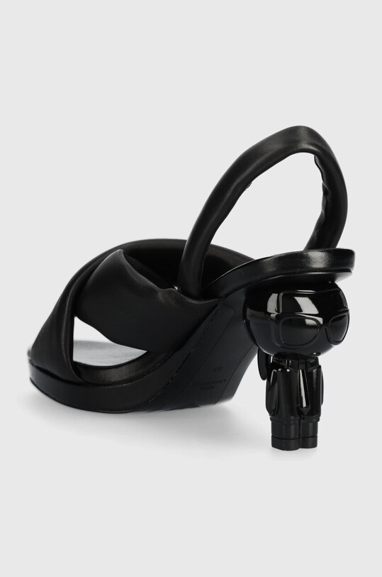 Încălțăminte Karl Lagerfeld sandale de piele IKON HEEL KL39024.000 negru