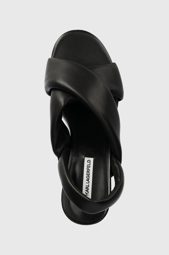 Karl Lagerfeld sandale de piele IKON HEEL negru KL39024.000