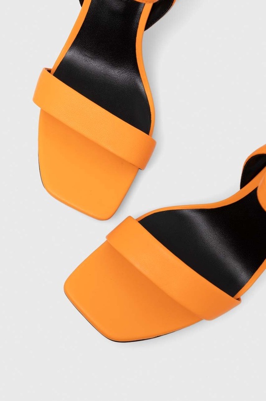 Obuwie Karl Lagerfeld szpilki skórzane ASTRA NOVA KL33124.0CC pomarańczowy