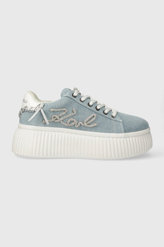 Karl Lagerfeld sneakersy KREEPER LO tekstylny niebieski KL42372D.DLB