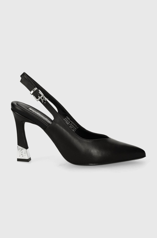 Kožené lodičky Karl Lagerfeld PREMIERE 90 usňová koža čierna KL33524.000