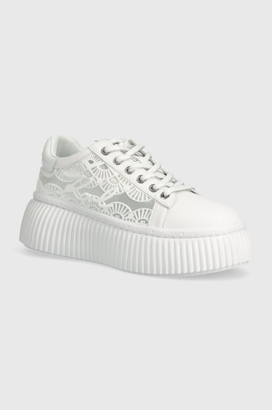 Karl Lagerfeld sneakers KREEPER LO pelle fiore bianco KL42324.411