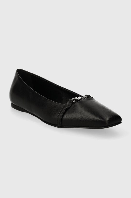 Kožené balerínky Karl Lagerfeld KONNIE KL40180.00S čierna SS24
