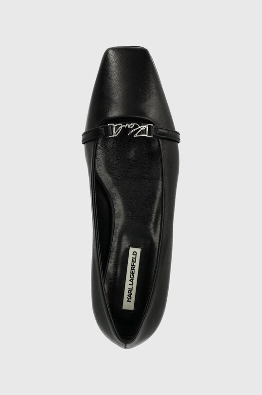Kožené balerínky Karl Lagerfeld KONNIE čierna KL40180.00S