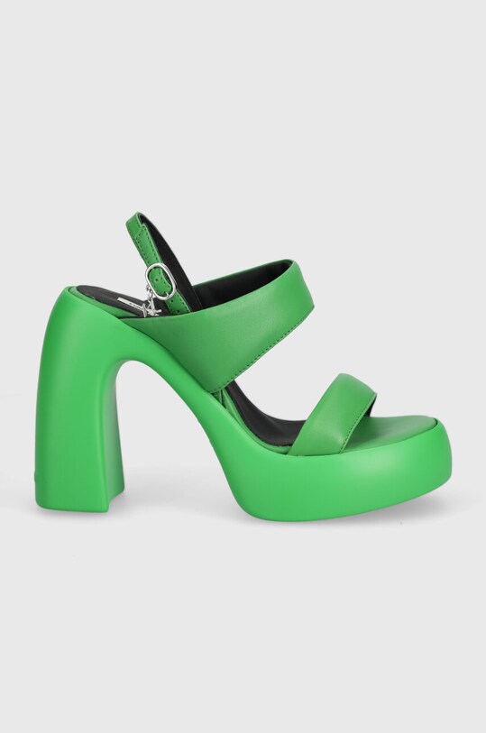 Kožené sandály Karl Lagerfeld ASTRAGON HI KL33724.0GG zelená SS24