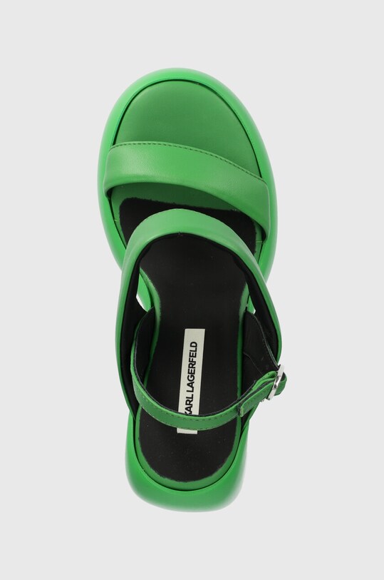Kožené sandály Karl Lagerfeld ASTRAGON HI zelená KL33724.0GG