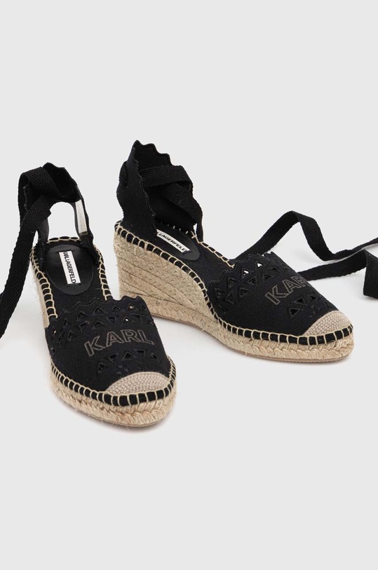Karl Lagerfeld espadryle KAMINI MID KL32206.900 czarny SS24
