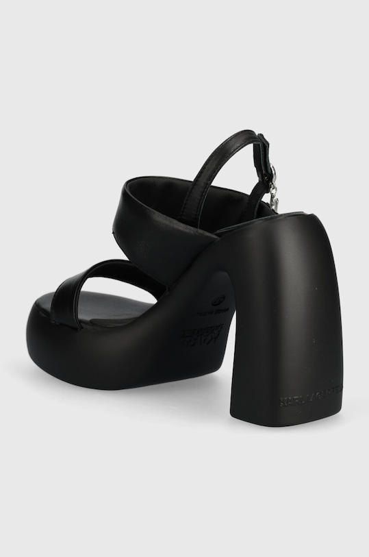 Obuwie Karl Lagerfeld sandały skórzane ASTRAGON HI KL33724.000 czarny
