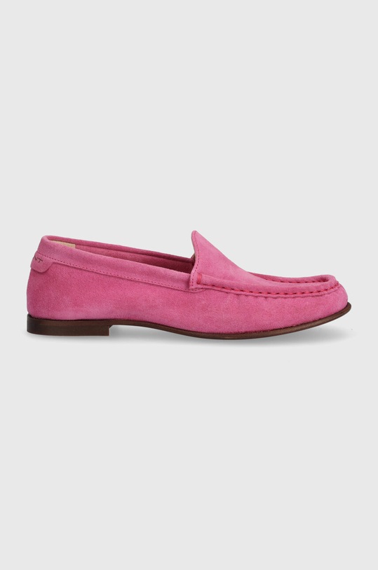 Gant mocasini din piele intoarsa Kellie 28573566.G597 roz SS24