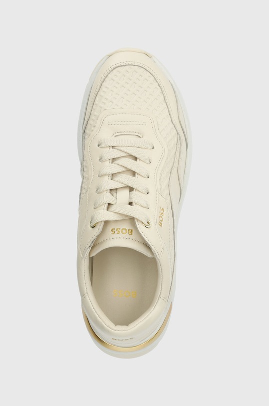 BOSS sneakersy skórzane Skylar beżowy 50517233.118