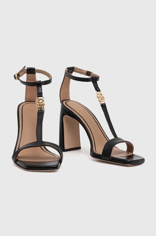 Δερμάτινα σανδάλια BOSS Rose 50516203.001 μαύρο SS24