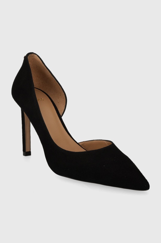 Semišové lodičky BOSS Janet 50516217.001 čierna SS24