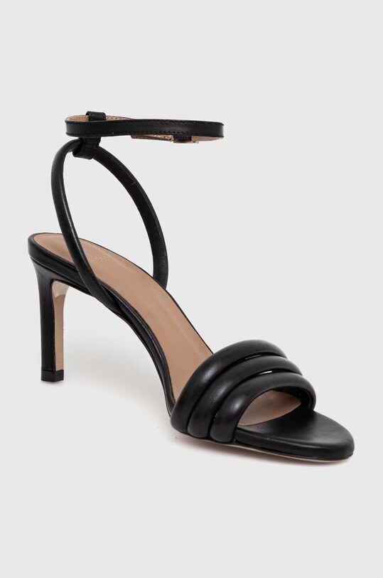 BOSS sandale de piele Janet 50516304.001 negru SS24