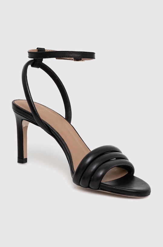 Kožené sandály BOSS Janet 50516304.001 černá SS24