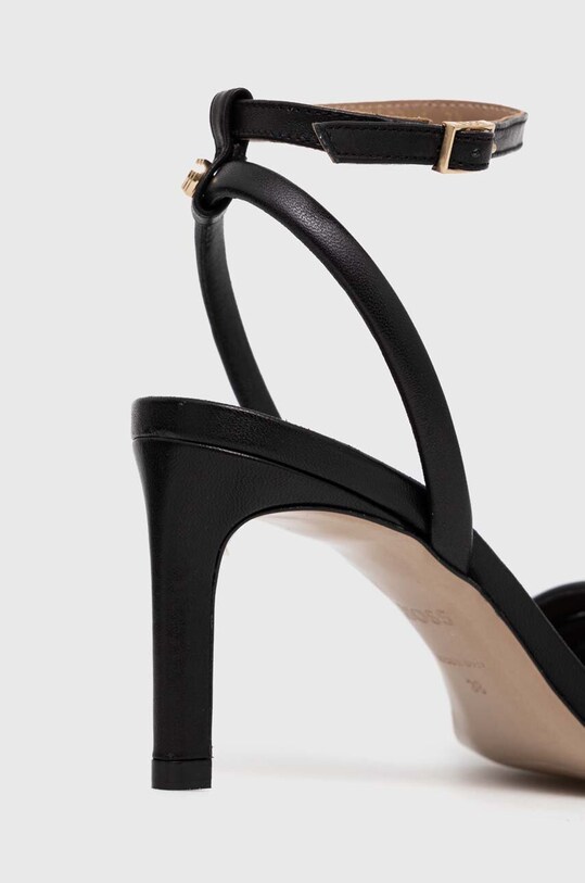 Încălțăminte BOSS sandale de piele Janet 50516304.001 negru