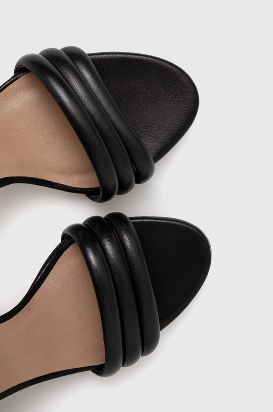 BOSS sandale de piele Janet 50516304.001 negru