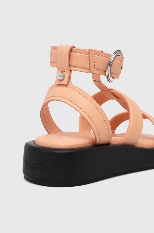 Obuwie BOSS sandały skórzane Scarlet 50516435.690 pomarańczowy