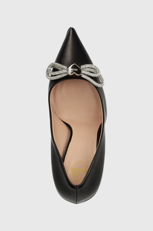 Love Moschino szpilki skórzane czarny JA10359G1IIE0000