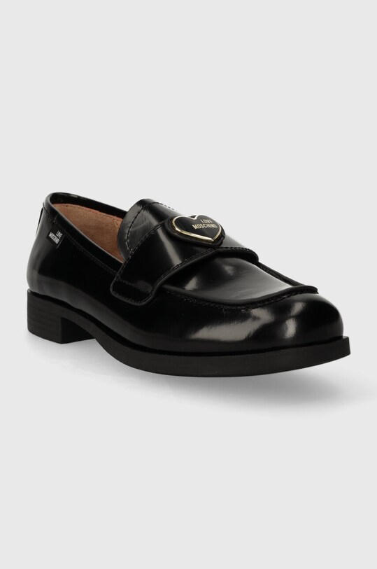 Love Moschino mocasini de piele JA10172G1IJD0000 negru SS24