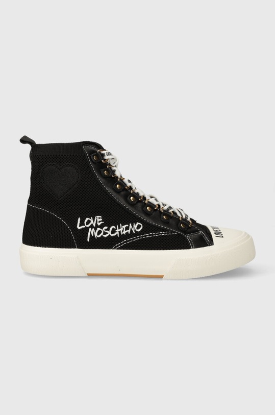 Πάνινα παπούτσια Love Moschino Ozweego 0 υφασμάτινο μαύρο JA15142G1IIY000A