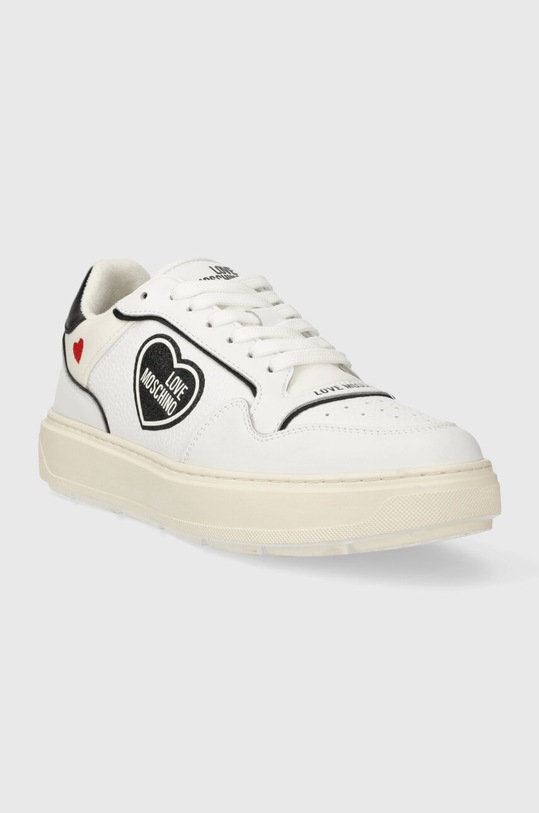 Love Moschino sneakers din piele JA15204G1IJC110A alb SS24